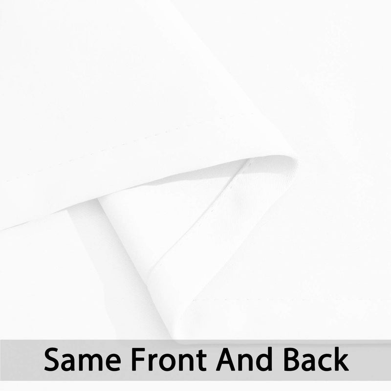 Yakamok Pure White Curtains 84 inch Long, 50% Light Blocking Gormmet Window Treatment Room Darkening Thermal Insulated Curtain Drapes for Living Room Bedroom (52 inch Wide, Set of 2 Panels) - Image 5
